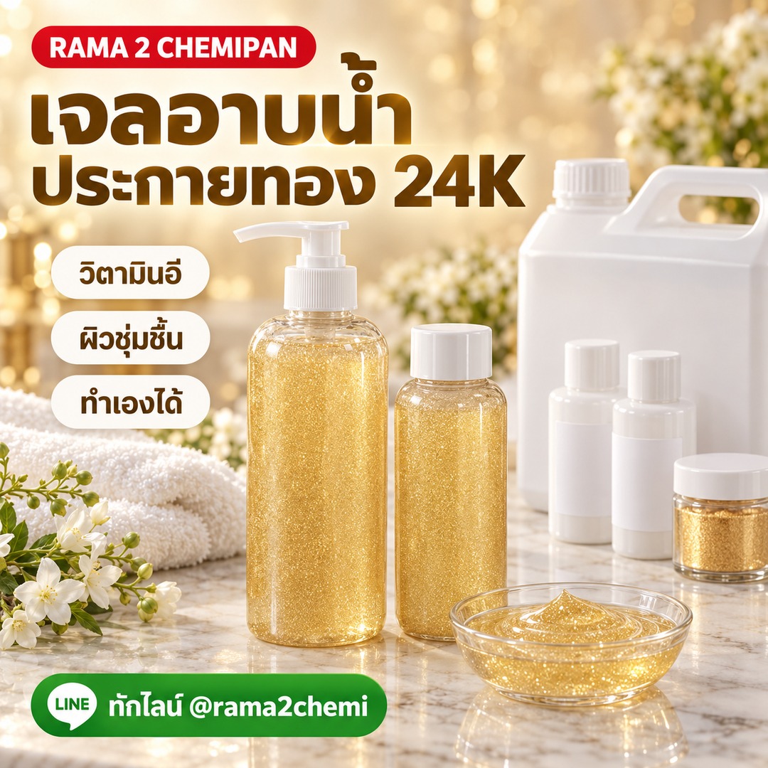 16132-ชุดทำ สบู่เหลว (ใส) -5kg อาบน้ำ ทองคำ 24k Gold