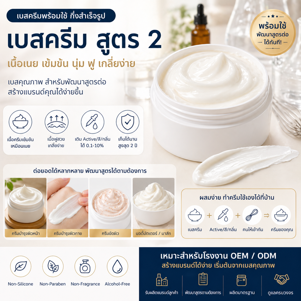 10123 เบสครีม สูตร 2 (Butter Cream Base)