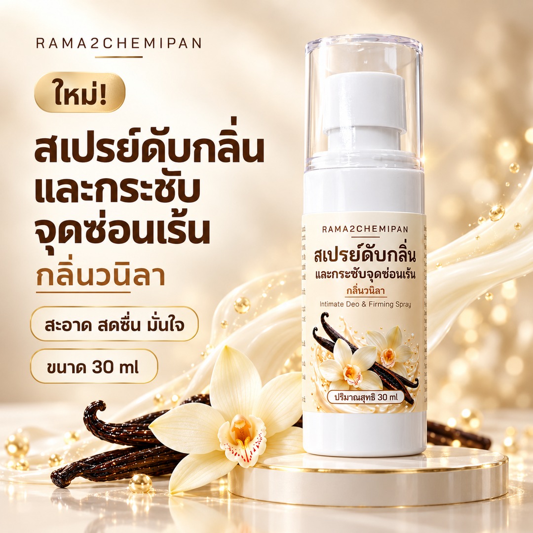 สเปรย์ดับกลิ่นและกระชับจุดซ่อนเร้น กลิ่นวนิลา 30 ml