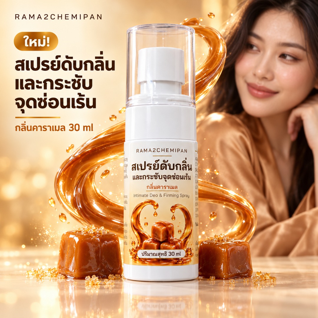 สเปรย์ดับกลิ่นและกระชับจุดซ่อนเร้น กลิ่นคาราเมล 30 ml