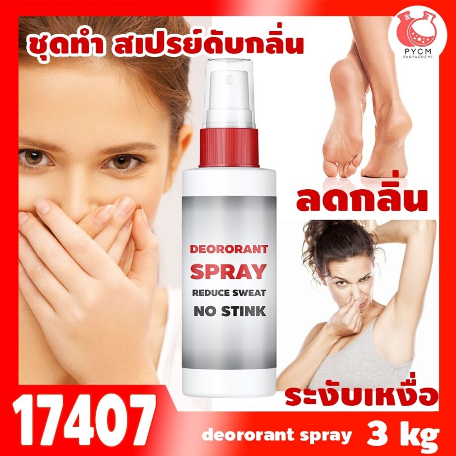 ชุดทำ สเปรย์ดับกลิ่นเท้า และรักแร้ ลดกลิ่นอับ และเหงื่อ-3kg