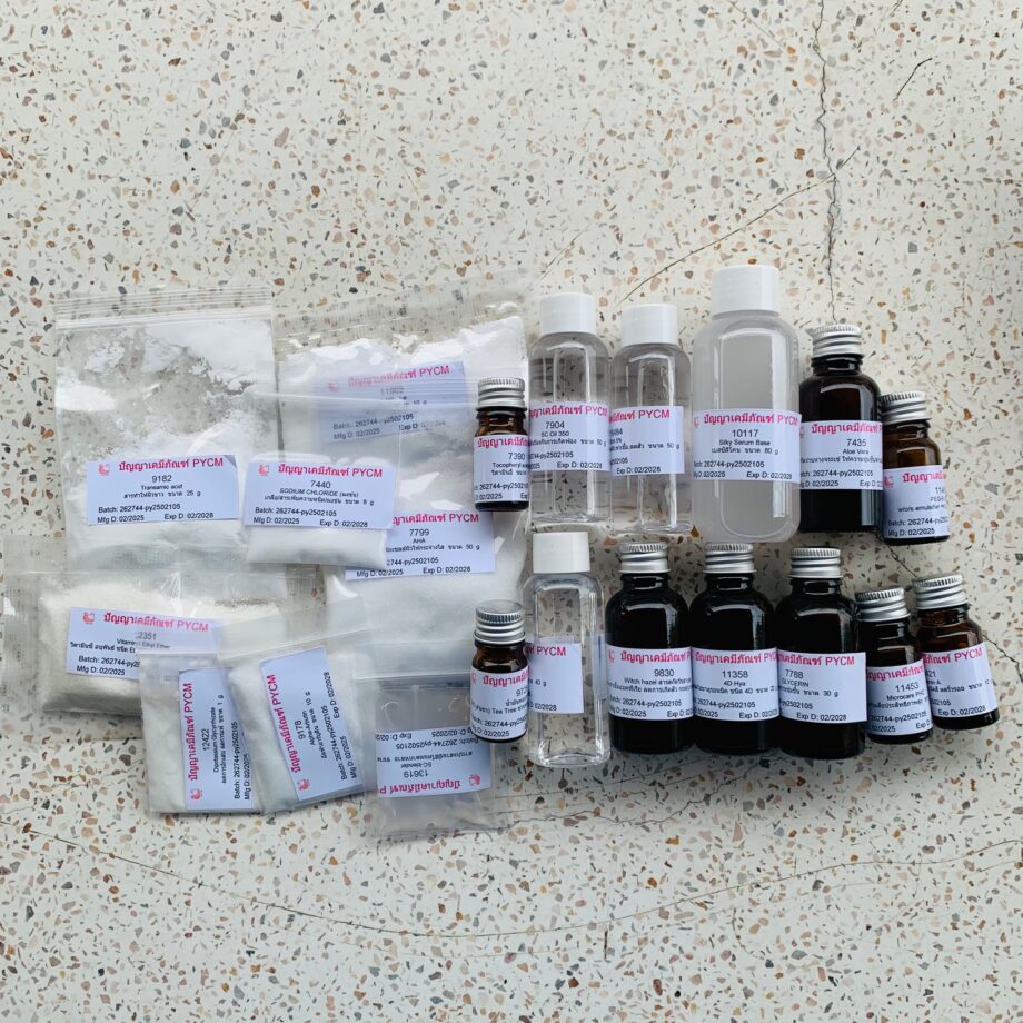 ชุดทำ ครีมหน้าใส ลดสิว ฝ้ากระ-1kg ด้วยสารสกัด 15 ชนิด