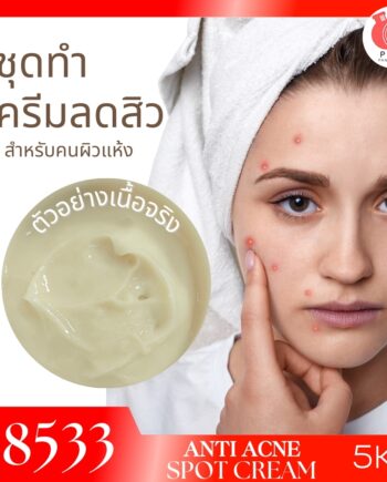 18533 ชุดทำ แอคเน่สปอตครีม ครีมแต้มสิว-5kg (ผิวแห้ง)